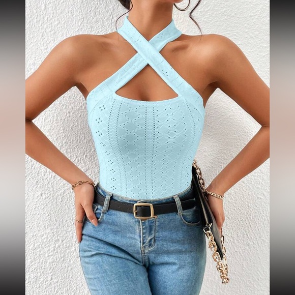 Boho crisscross front halter top - Picture 13 of 15